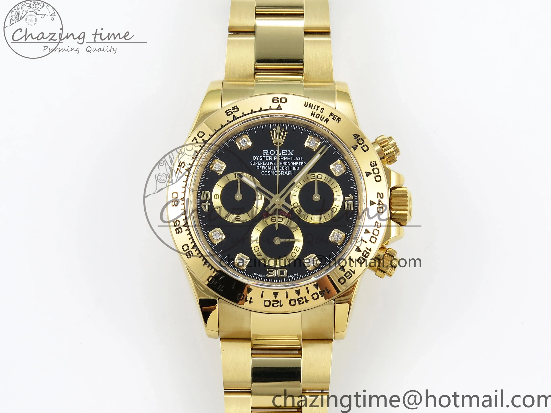 MiroTime 0323 Daytona 116508 QF 1:1 Best Edition Black Diamonds Dial on YG Bracelet SH4130 V3 (Gain Weight) Popular 1719